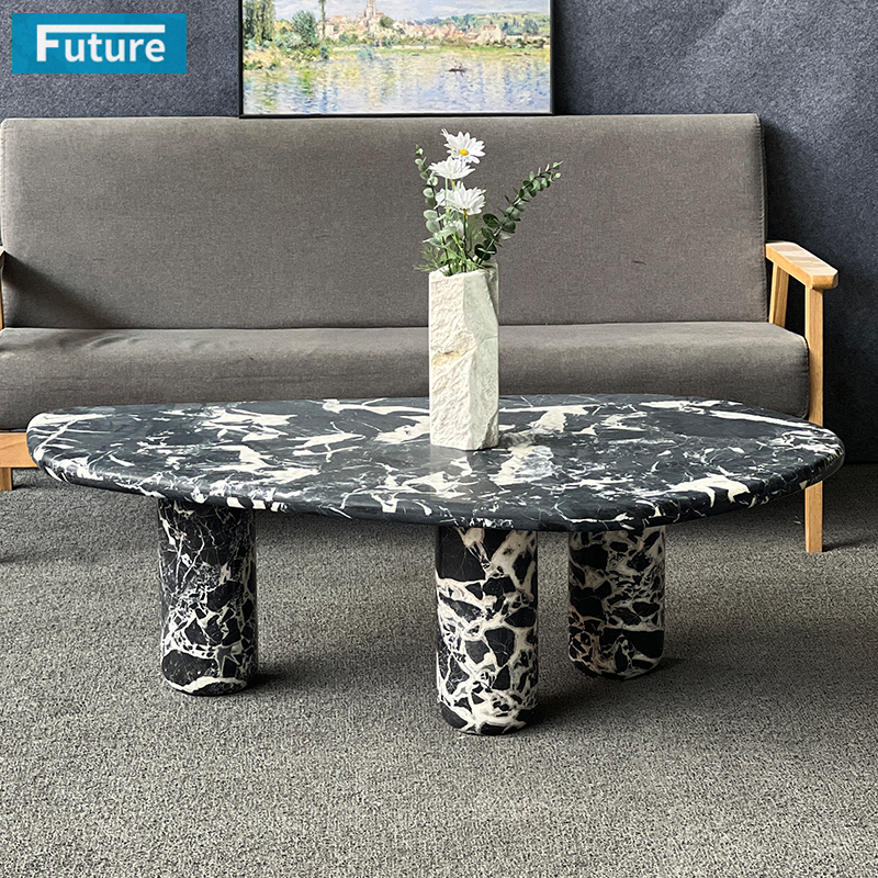 Calacatta Black Marble Coffee Table