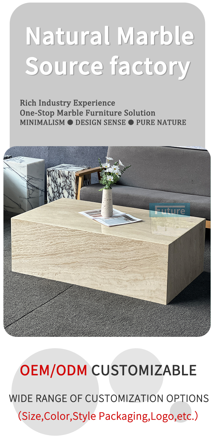 Super White Travertine Coffee Table Super White Travertine Coffee Table