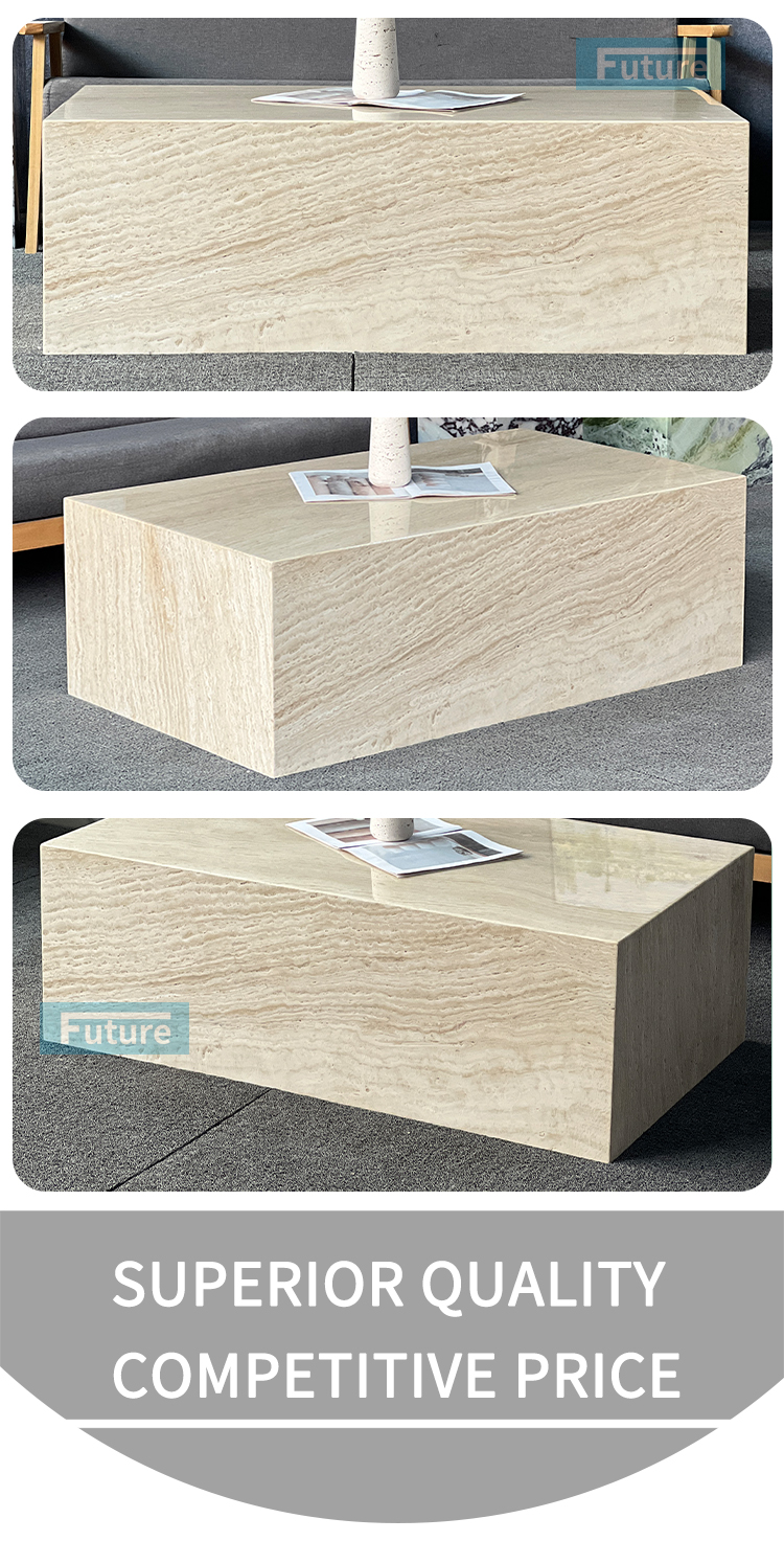 Super White Travertine Coffee Table Super White Travertine Coffee Table