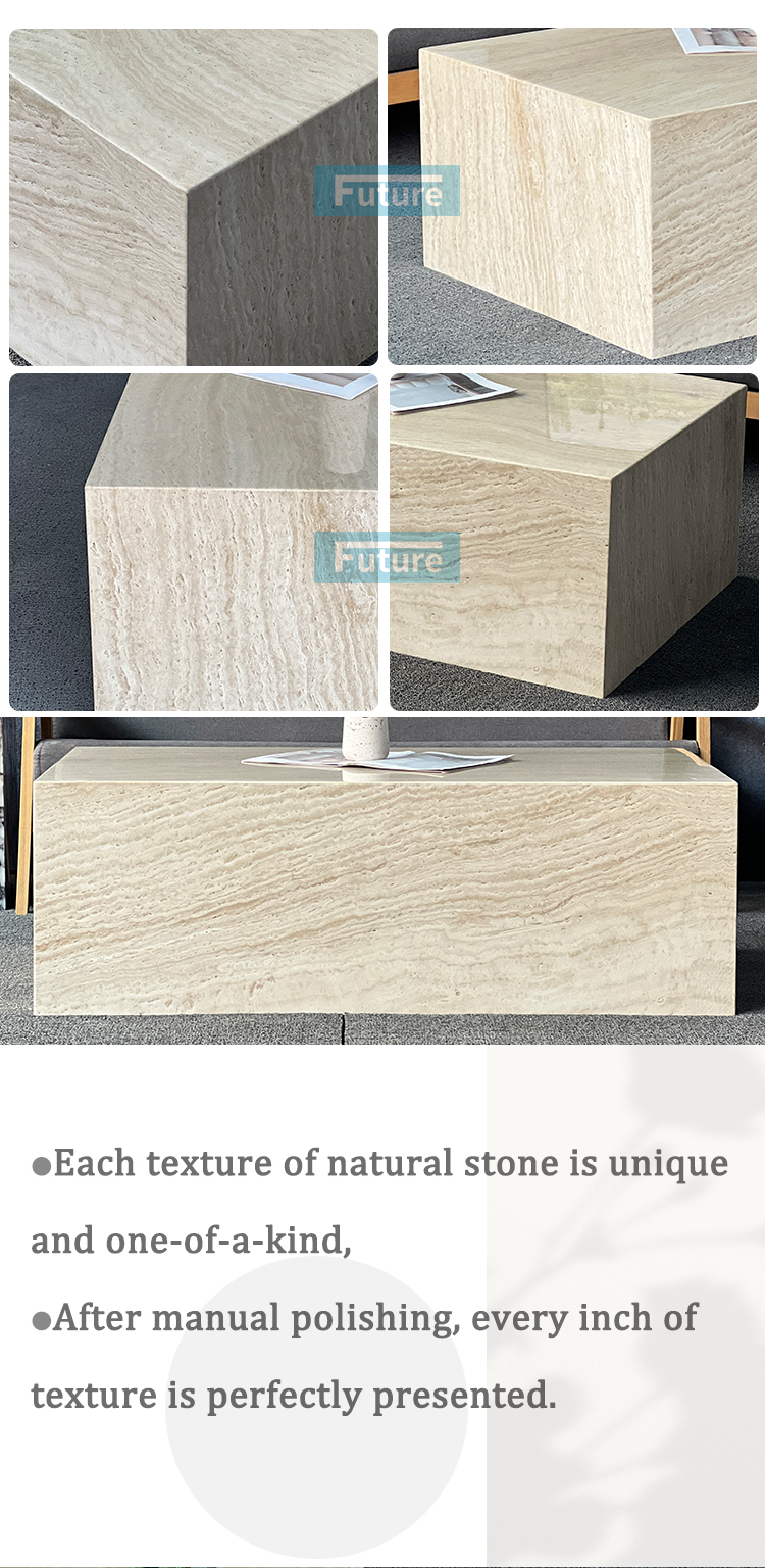 Super White Travertine Coffee Table Super White Travertine Coffee Table