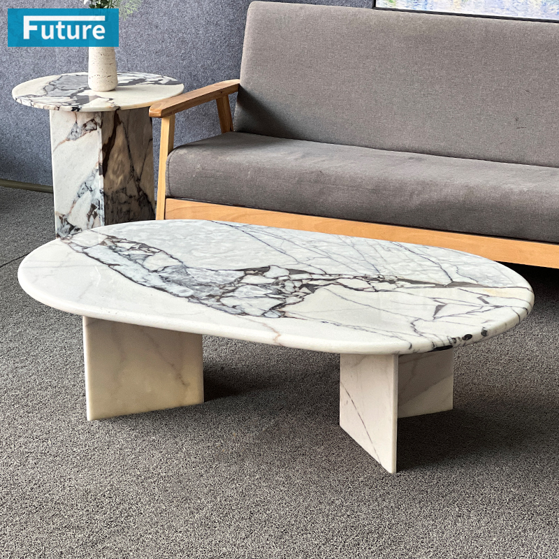 Elephant White Marble Coffee Table