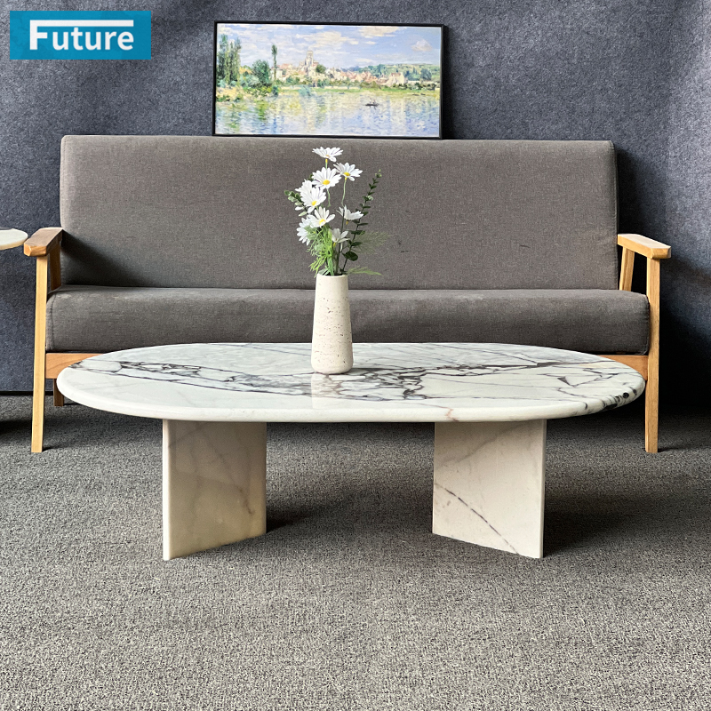 Elephant White Marble Coffee Table