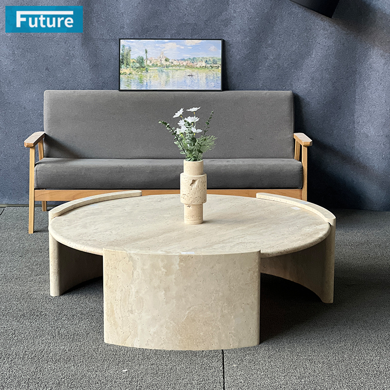 travertine coffee table