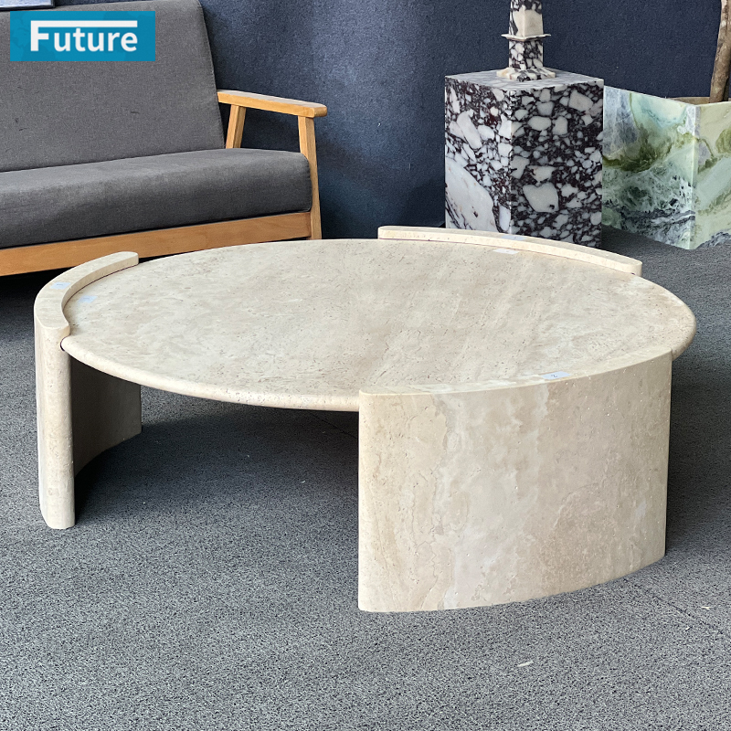 travertine coffee table