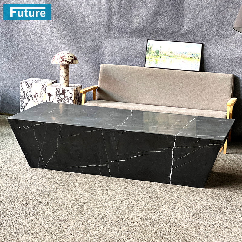 Black Marqulina Marble Coffee Table