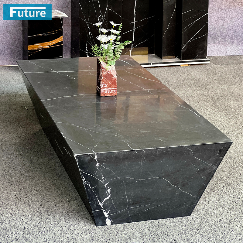Black Marqulina Marble Coffee Table