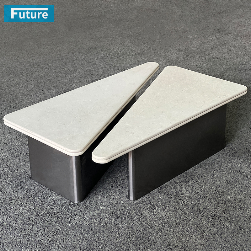 Luxury Modern Style Rectangular Top Carara White