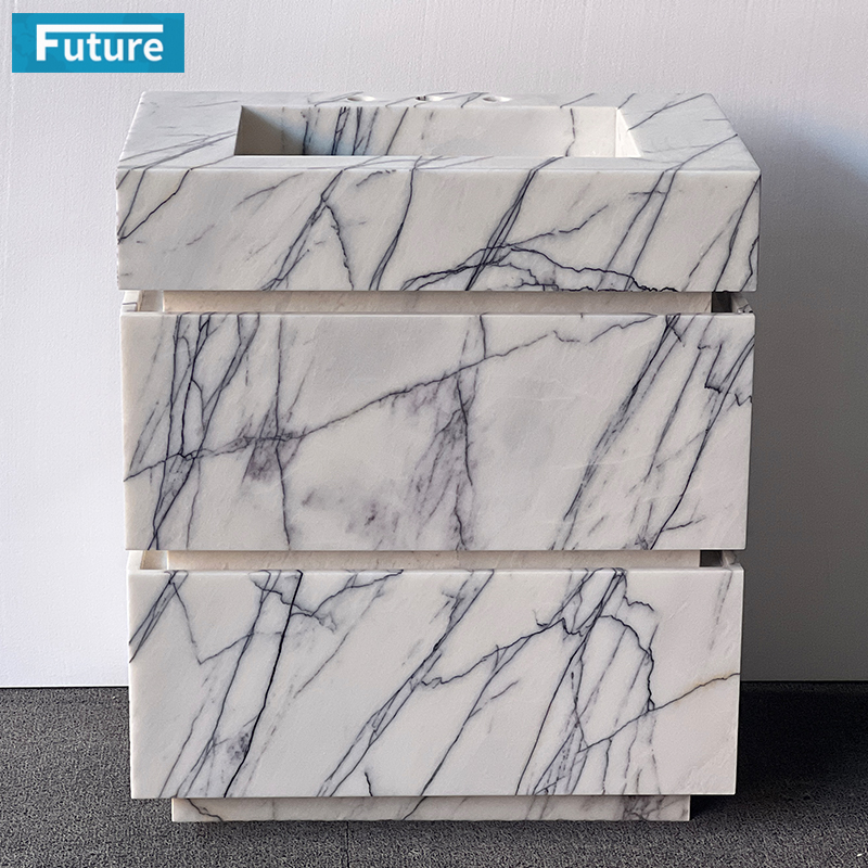 White Lilac Marble Vanity