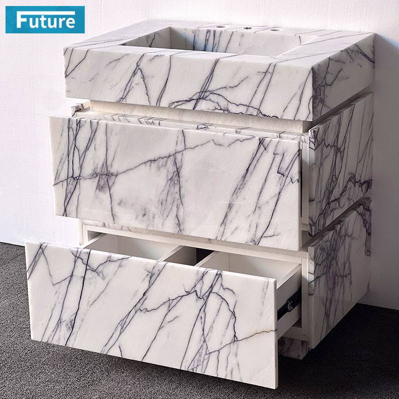 White Lilac Marble Vanity