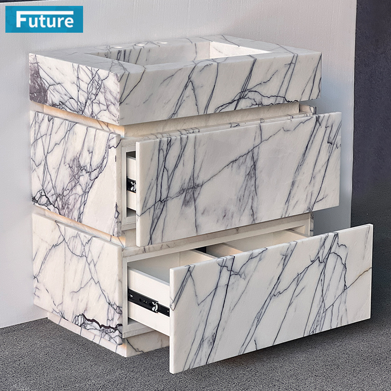 White Lilac Marble Vanity