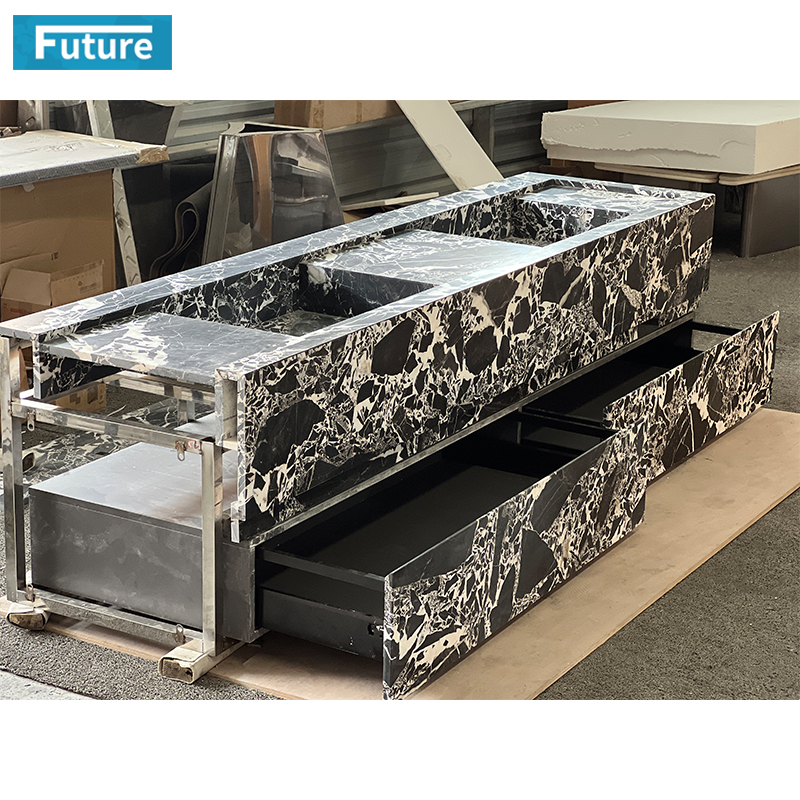 calacatta black bathroom vanity