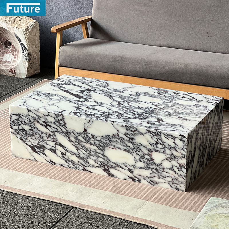 Luxury Modern Style Cube Calacatta Viola Marble 