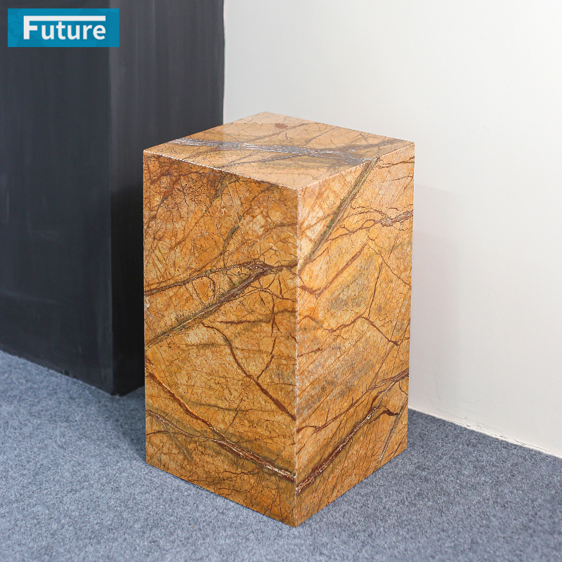Customiz Size Low Plinth Luxury Natural Stone Forest Brown M
