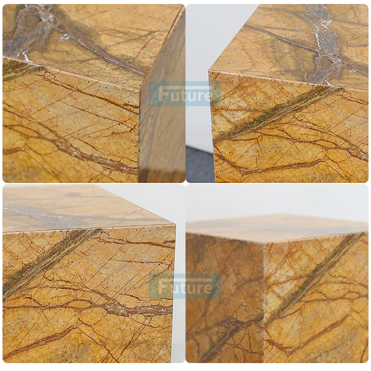 Forest Brown Marble Side Table