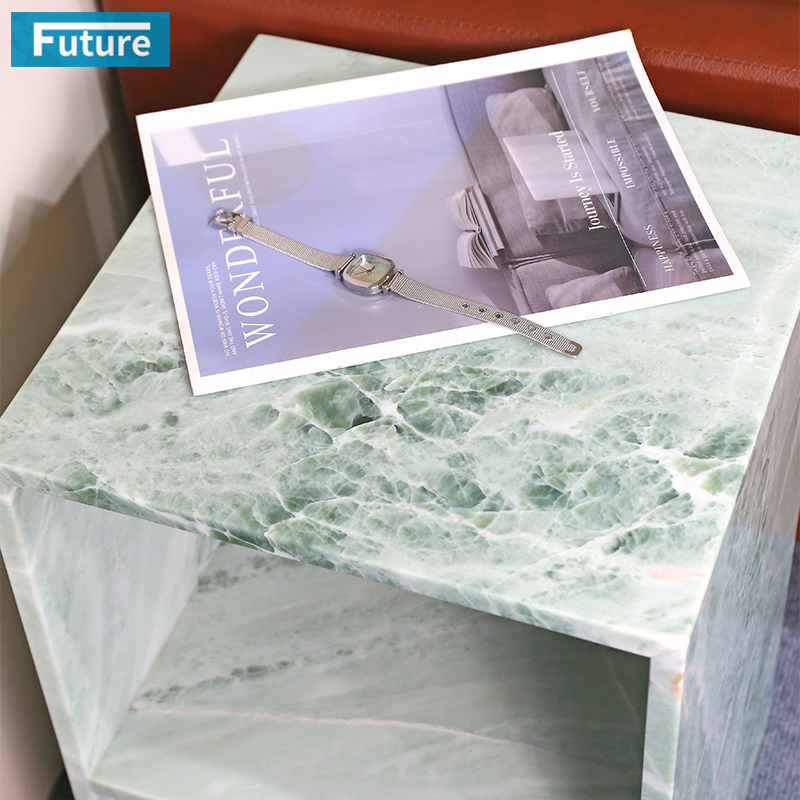 Sky Blue Marble Side Table