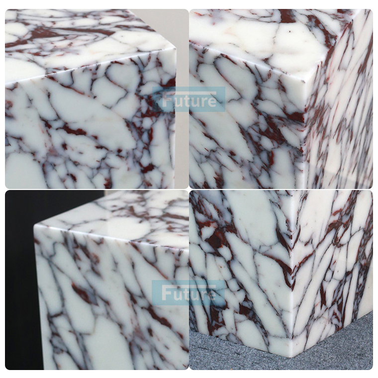 Calacatta Viola Marble Stone Side Table