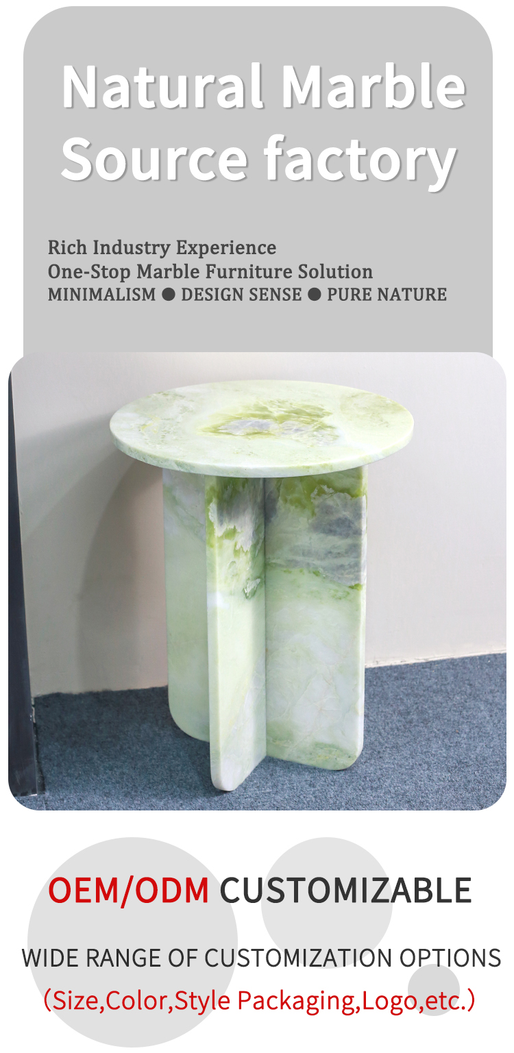 Fendi Green Marble Stone Side Table
