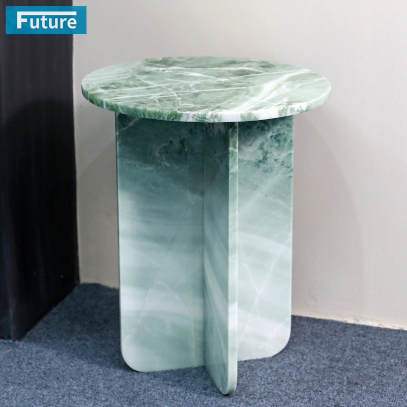 Customize Round Top Modern 100% Natural Sky Blue