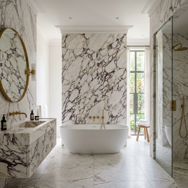 Botticino and Crema Marfil style beige marble selection matrix for commercial stone buyers